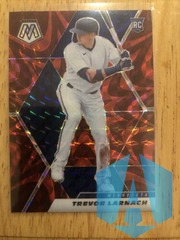 2021 Panini Mosaic Trevor Larnach REACTIVE RED MOSAIC PRIZM ROOKIE #285 Twins